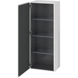 Armoire Duravit L-CUBE 500x363x1320mm ouverture gauche blanc brillant