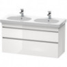 Meuble sous-vasque DURASTYLE 453x1150x610mm noyer nature/blanc mat