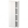 Armoire DURASTYLE 240x500x1400mm ouverture droite blanc brillant/basalt mat