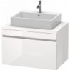 Meuble bas console DURASTYLE 512x800x548mm blanc brillant