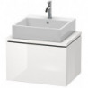 Meuble bas console L-CUBE 400x620x477mm blanc brillant