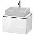 Meuble bas console L-CUBE 400x620x477mm blanc brillant lack