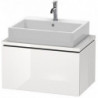 Meuble bas console L-CUBE 400x720x477mm blanc brillant lack