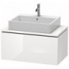 Meuble bas console L-CUBE 400x820x477mm blanc mat
