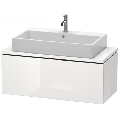 Meuble bas console L-CUBE 400x1020x477mm blanc mat