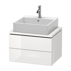 Meuble bas console L-CUBE 400x620x477mm blanc mat