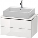 Meuble bas console L-CUBE 400x720x477mm blanc brillant lack