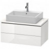 Meuble bas console L-CUBE 400x820x477mm blanc mat