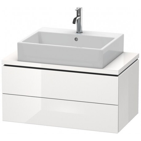 Meuble bas console L-CUBE 400x820x477mm blanc brillant