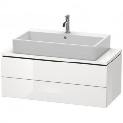 Meuble bas console L-CUBE 400x1020x477mm blanc mat