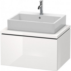 Meuble bas console L-CUBE 400x720x547mm blanc brillant