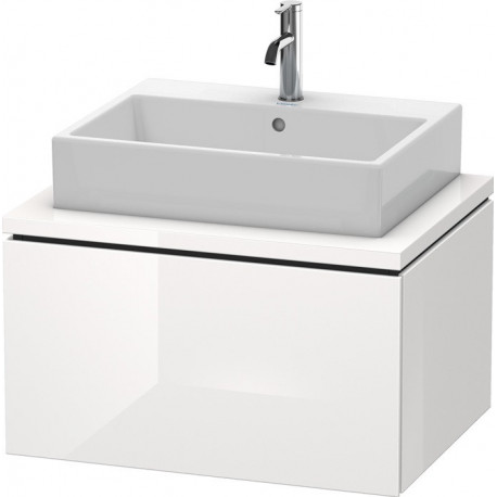 Meuble bas console L-CUBE 400x720x547mm blanc brillant