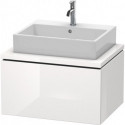Meuble bas console L-CUBE 400x720x547mm blanc brillant