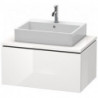 Meuble bas console L-CUBE 400x820x547mm blanc mat