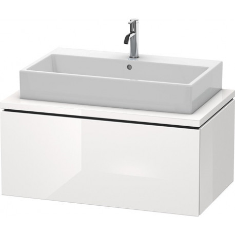 Meuble bas console L-CUBE 400x920x547mm blanc brillant