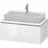 Meuble bas console L-CUBE 400x920x547mm blanc brillant