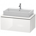 Meuble bas console L-CUBE 400x920x547mm blanc brillant lack