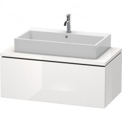 Meuble bas console L-CUBE 400x1020x547mm blanc brillant lack