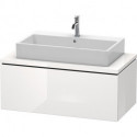 Meuble bas console L-CUBE 400x1020x547mm blanc brillant lack