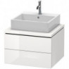 Meuble bas console L-CUBE 400x620x547mm blanc mat