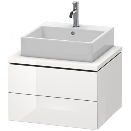 Meuble bas console L-CUBE 400x620x547mm blanc brillant lack