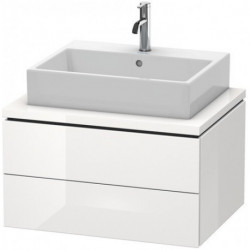 Meuble bas console L-CUBE 400x720x547mm blanc mat