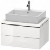 Meuble bas console L-CUBE 400x720x547mm blanc brillant lack