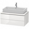 Meuble bas console L-CUBE 400x920x547mm blanc mat