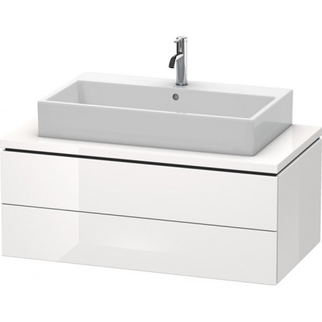 Meuble bas console L-CUBE 400x1020x547mm blanc brillant