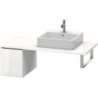 Meuble bas console L-CUBE 400x320x547mm blanc brillant