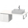 Meuble bas console L-CUBE 400x420x547mm blanc brillant lack