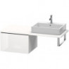 Meuble bas console L-CUBE 400x620x547mm blanc mat