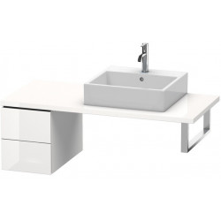 Meuble bas console L-CUBE 400x320x547mm blanc brillant lack