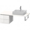 Meuble bas console L-CUBE 400x420x547mm blanc brillant lack