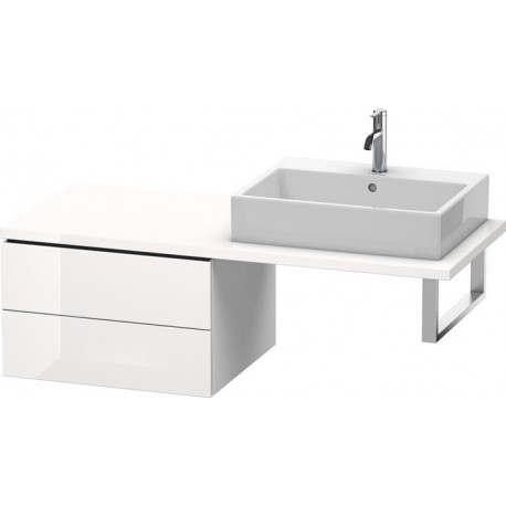 Meuble bas console L-CUBE 400x620x547mm blanc brillant