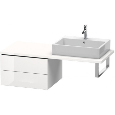 Meuble bas console L-CUBE 400x620x547mm blanc brillant lack