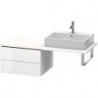 Meuble bas console L-CUBE 400x620x547mm blanc brillant lack