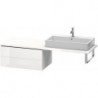 Meuble bas console L-CUBE 400x820x547mm blanc brillant