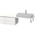 Meuble bas console L-CUBE 400x820x547mm blanc brillant lack