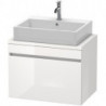 Meuble bas console DURASTYLE 512x700x478mm blancis brillant/blanc mat