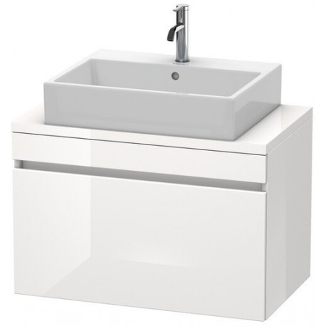 Meuble bas console DURASTYLE 512x800x478mm noyer nature/blanc mat
