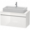 Meuble bas console DURASTYLE 512x1000x478mm blanc brillant/basalt mat