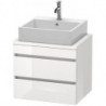 Meuble bas console DURASTYLE 512x600x478mm blanciss matt/basalt mat