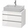 Meuble bas console DURASTYLE 512x700x478mm taupe/blanc mat