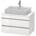 Meuble bas console DURASTYLE 512x800x478mm noyer nature/blanc mat