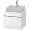 Meuble bas console DURASTYLE 512x600x548mm basalt matt/blanc mat