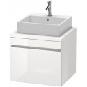 Meuble bas console DURASTYLE 512x600x548mm blanciss matt/basalt mat