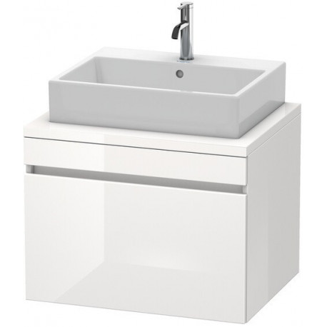 Meuble bas console DURASTYLE 512x700x548mm noyer nature/blanc mat