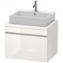 Meuble bas console DURASTYLE 512x700x548mm noyer nature/blanc mat
