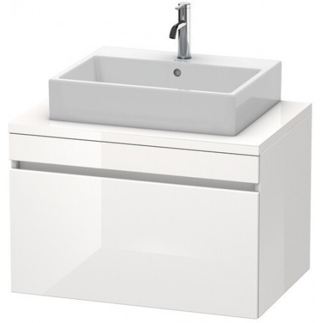 Meuble bas console DURASTYLE 512x800x548mm taupe/blanc mat